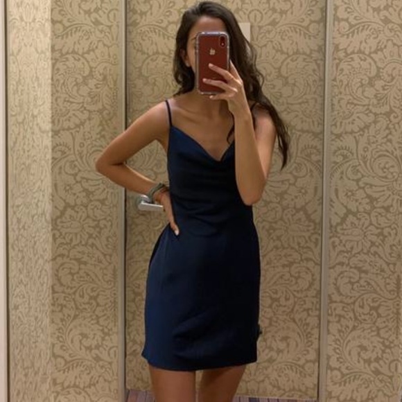 mallory cowl neck slip dress